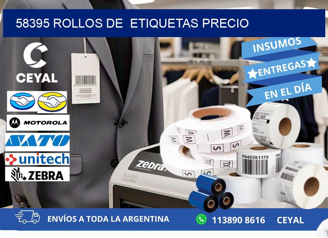58395 rollos de etiquetas precio