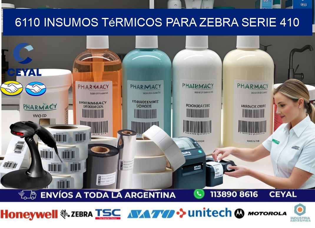6110 insumos térmicos para zebra serie 410