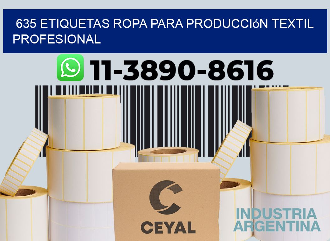 635 Etiquetas ropa para producción textil profesional