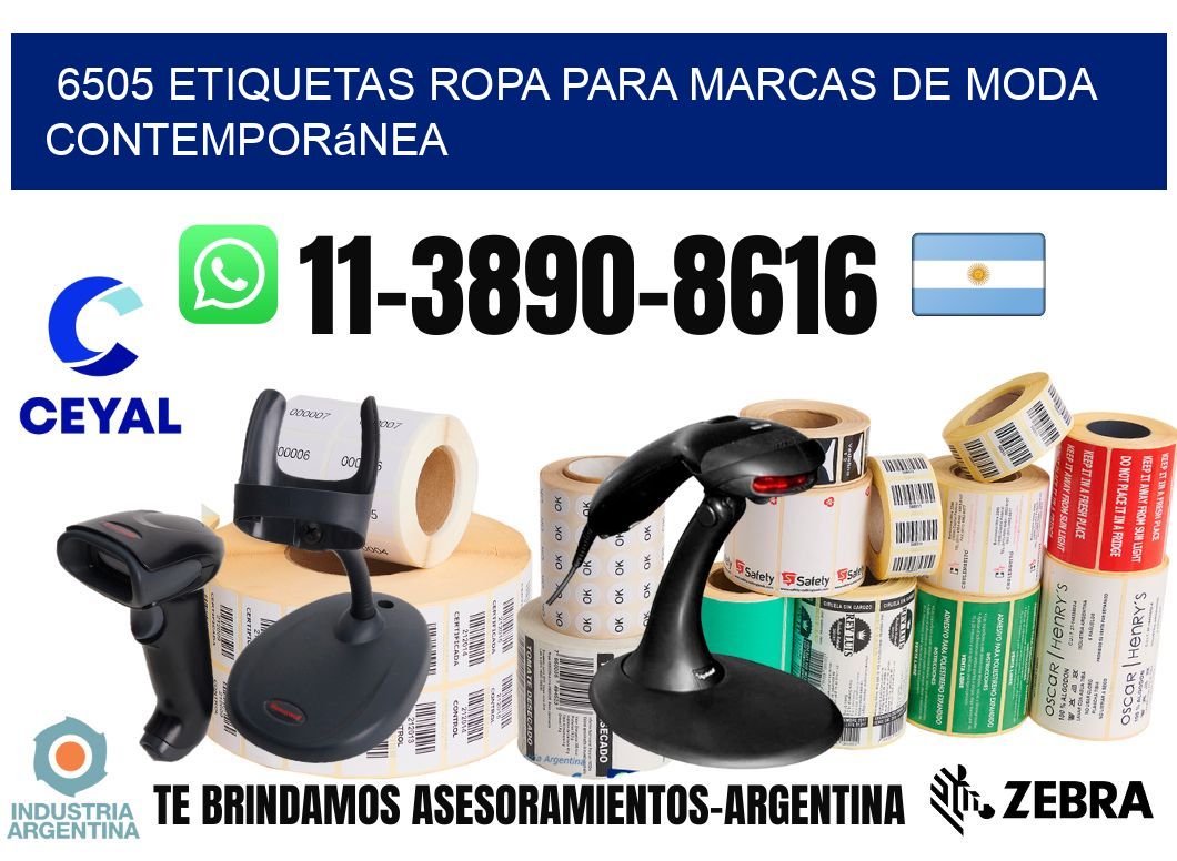 6505 Etiquetas ropa para marcas de moda contemporánea