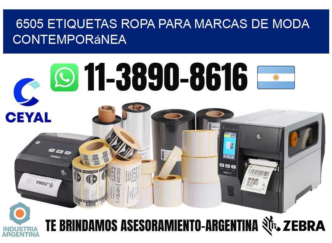 6505 Etiquetas ropa para marcas de moda contemporánea