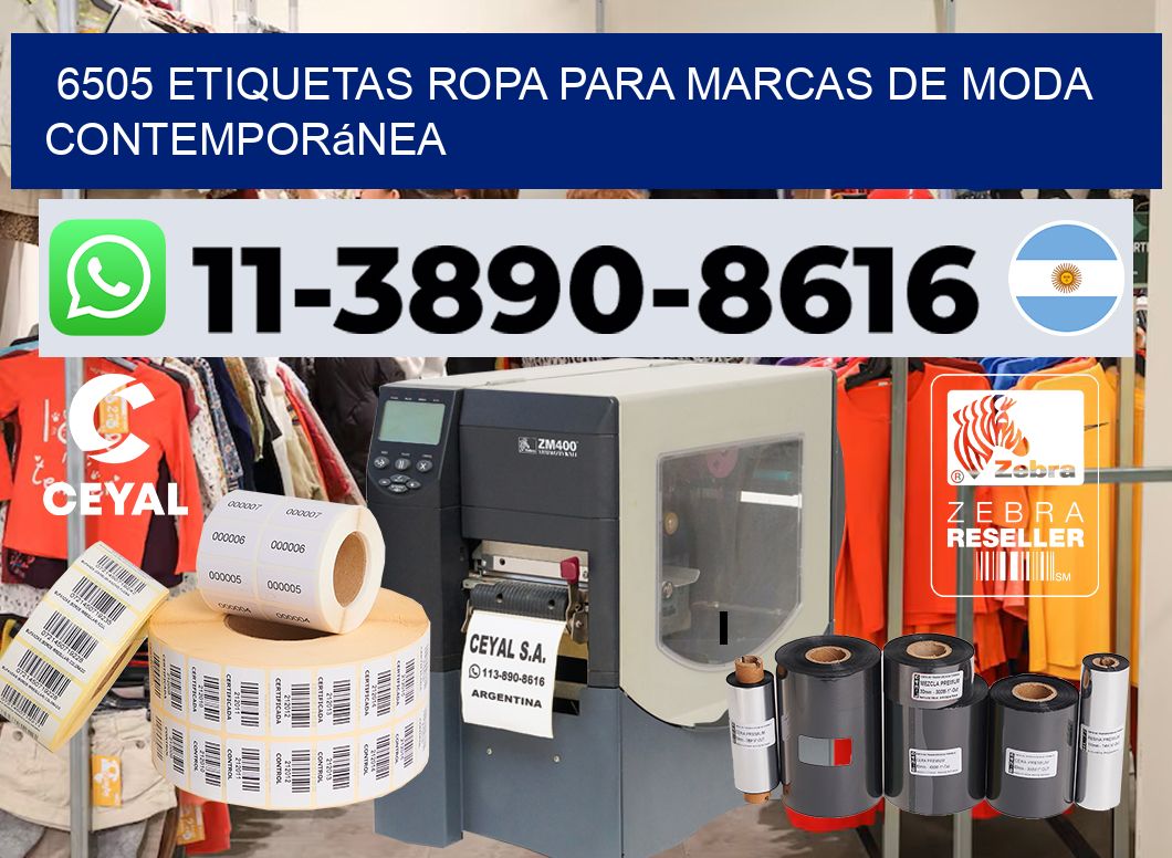6505 Etiquetas ropa para marcas de moda contemporánea