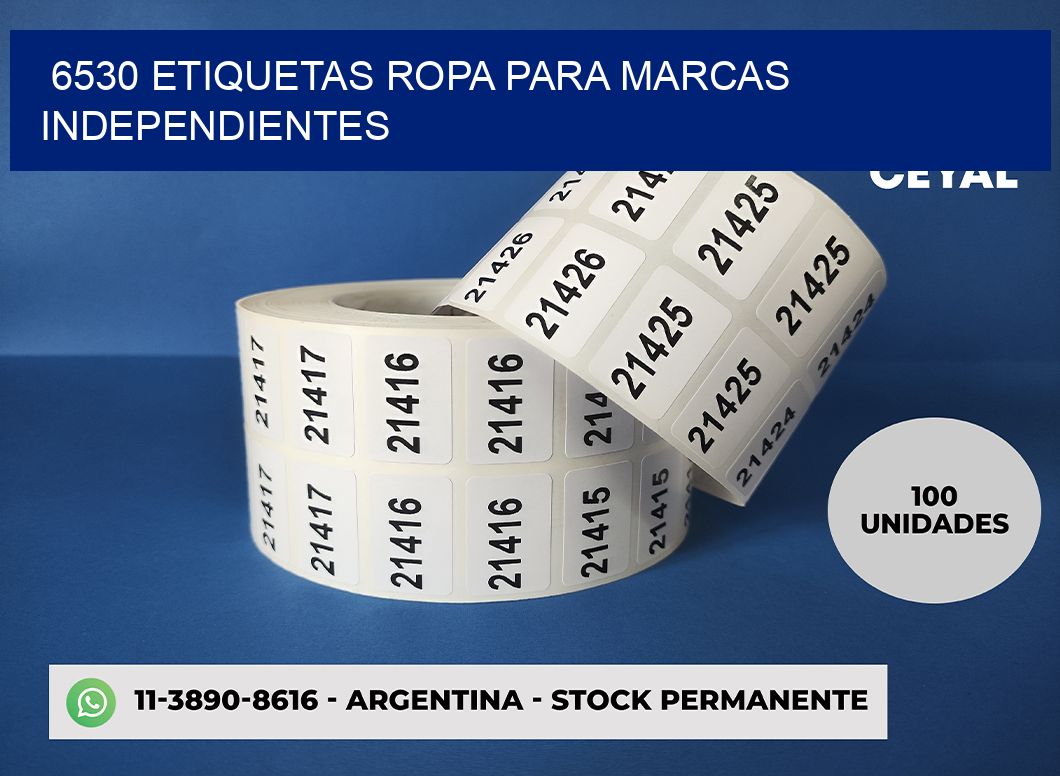 6530 Etiquetas ropa para marcas independientes