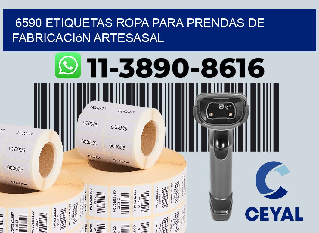 6590 Etiquetas ropa para prendas de fabricación artesasal