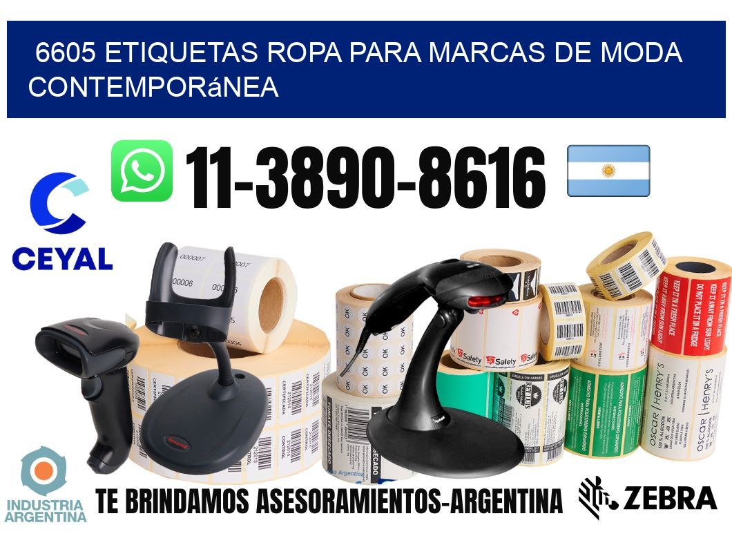 6605 Etiquetas ropa para marcas de moda contemporánea