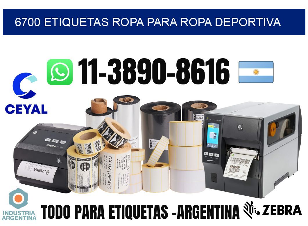 6700 Etiquetas ropa para ropa deportiva