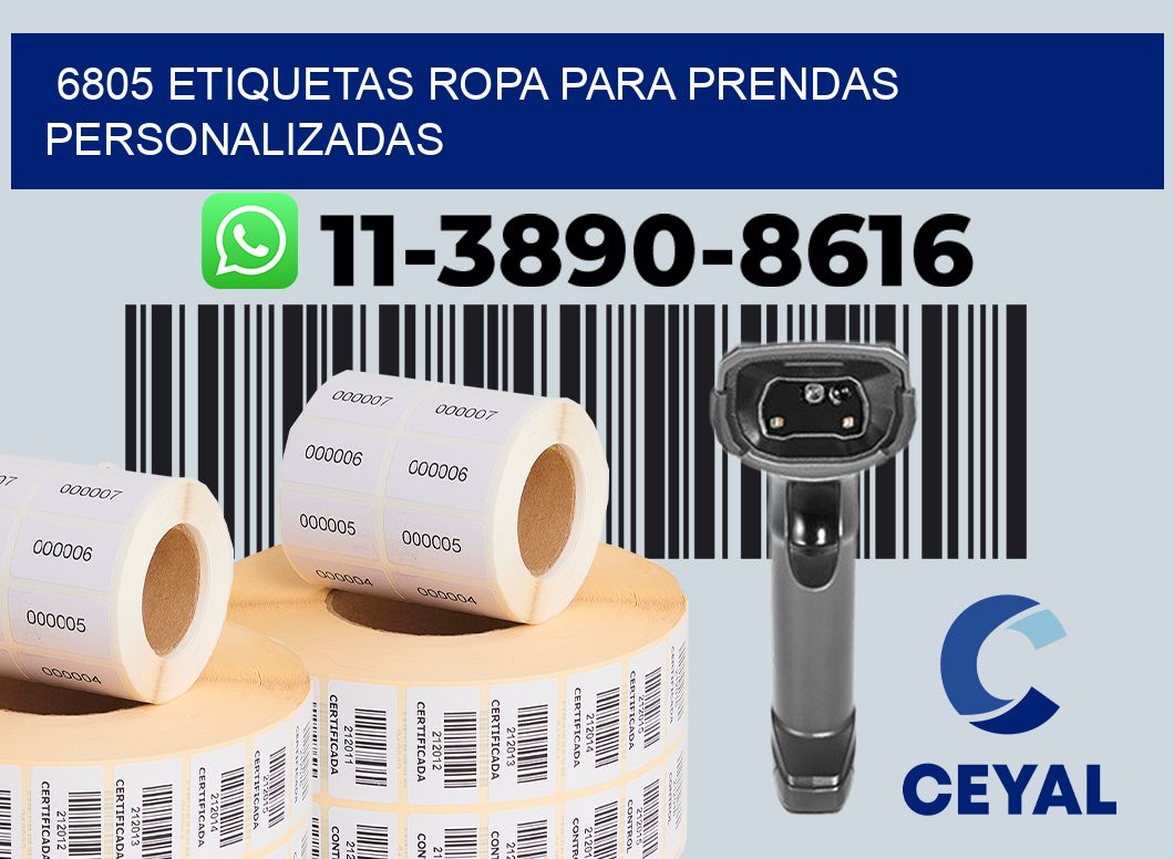 6805 Etiquetas ropa para prendas personalizadas