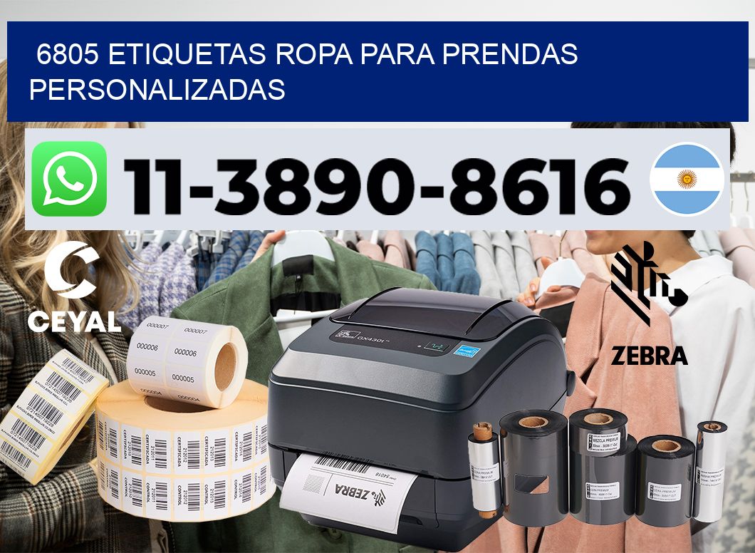6805 Etiquetas ropa para prendas personalizadas