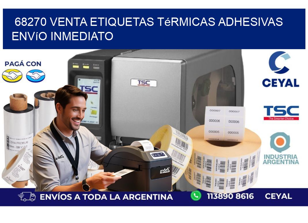 68270 venta etiquetas térmicas adhesivas envío inmediato
