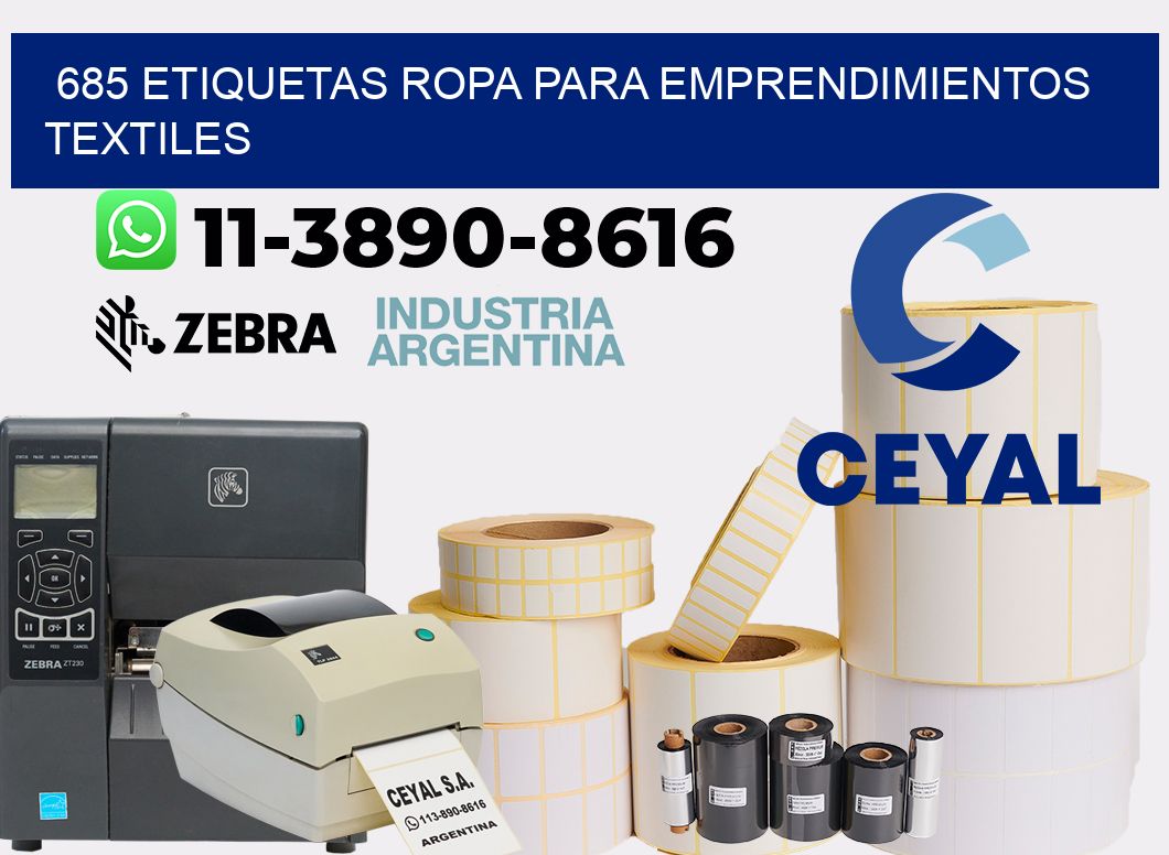 685 Etiquetas ropa para emprendimientos textiles