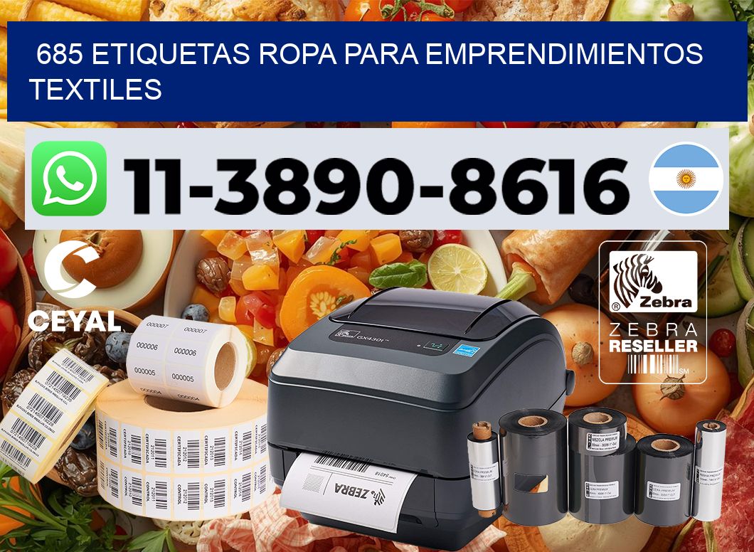 685 Etiquetas ropa para emprendimientos textiles