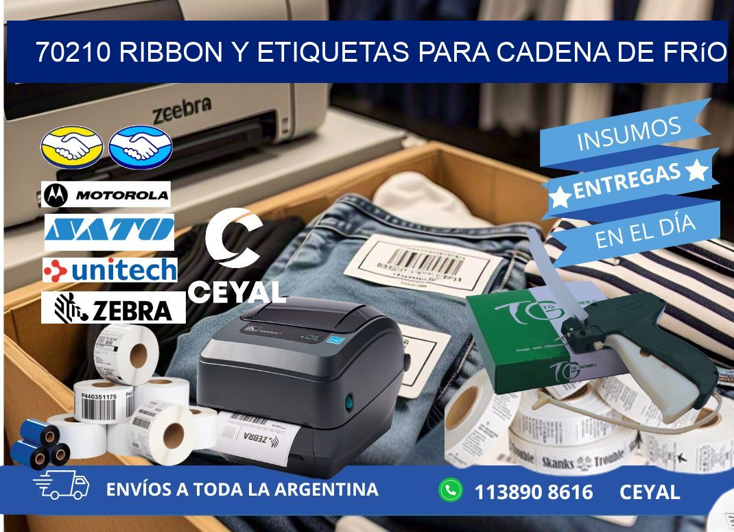 70210 ribbon y etiquetas para cadena de frío