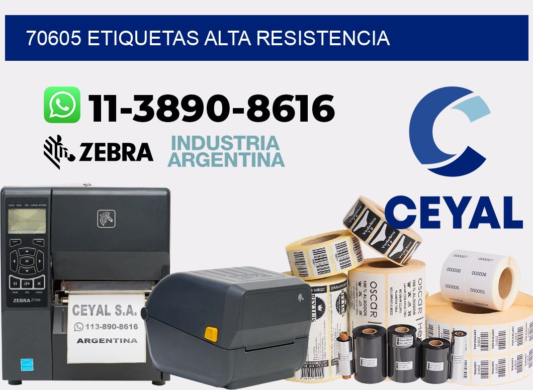 70605 etiquetas alta resistencia