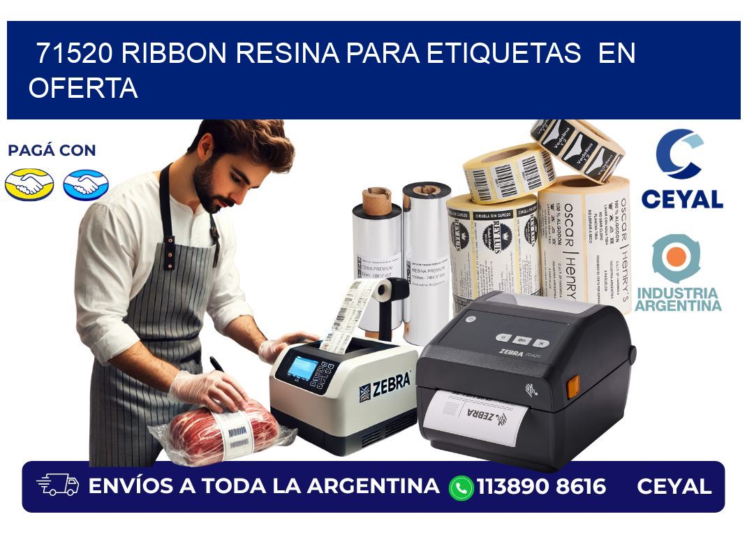 71520 ribbon resina para etiquetas en oferta