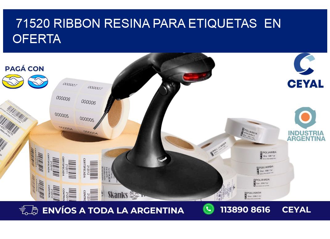 71520 ribbon resina para etiquetas en oferta