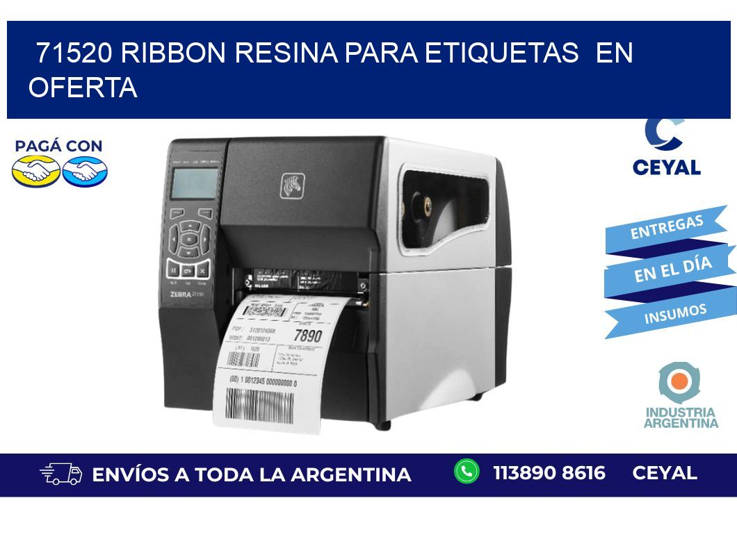 71520 ribbon resina para etiquetas en oferta