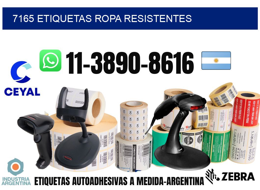7165 Etiquetas ropa resistentes