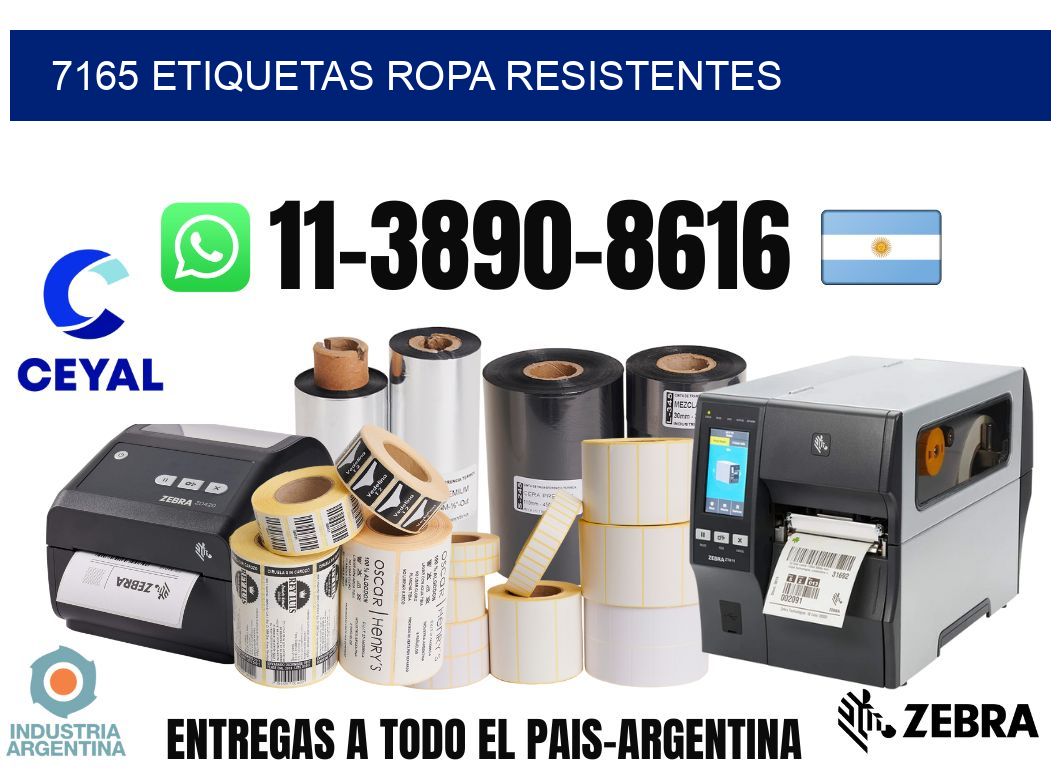7165 Etiquetas ropa resistentes