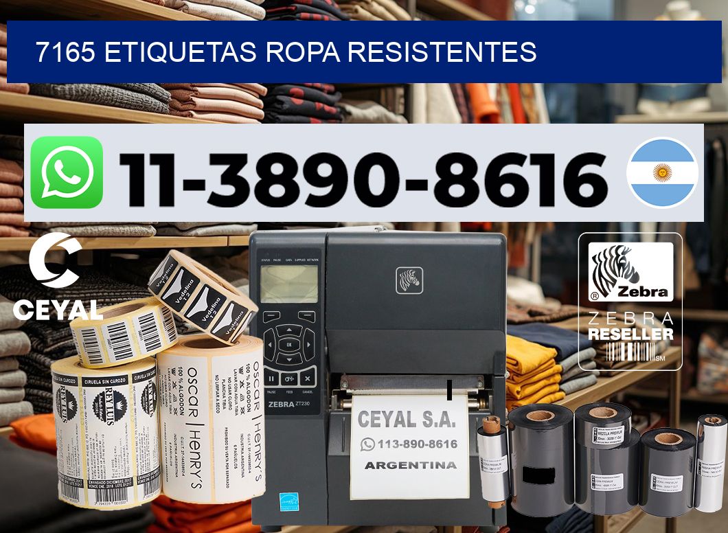 7165 Etiquetas ropa resistentes