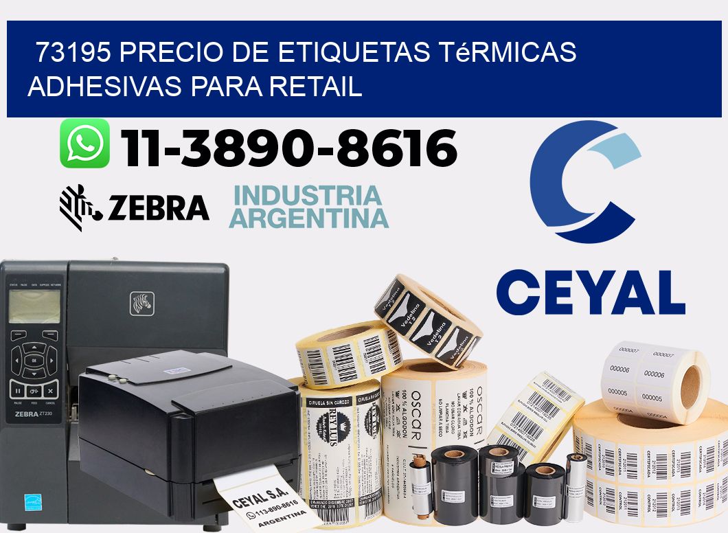 73195 precio de etiquetas térmicas adhesivas para retail