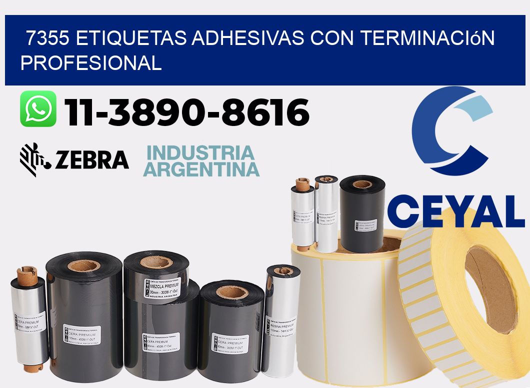7355 Etiquetas adhesivas con terminación profesional