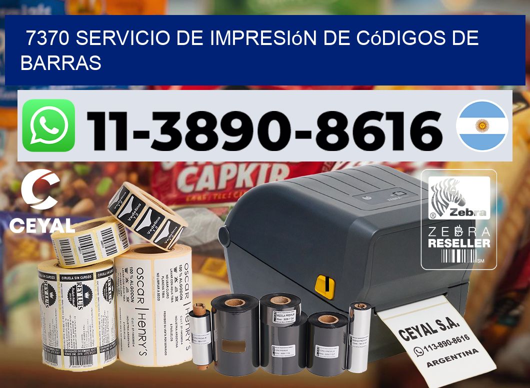 7370 Servicio de impresión de códigos de barras