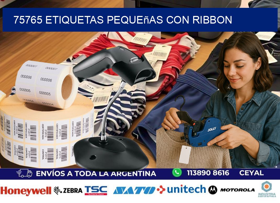 75765 etiquetas pequeñas con ribbon