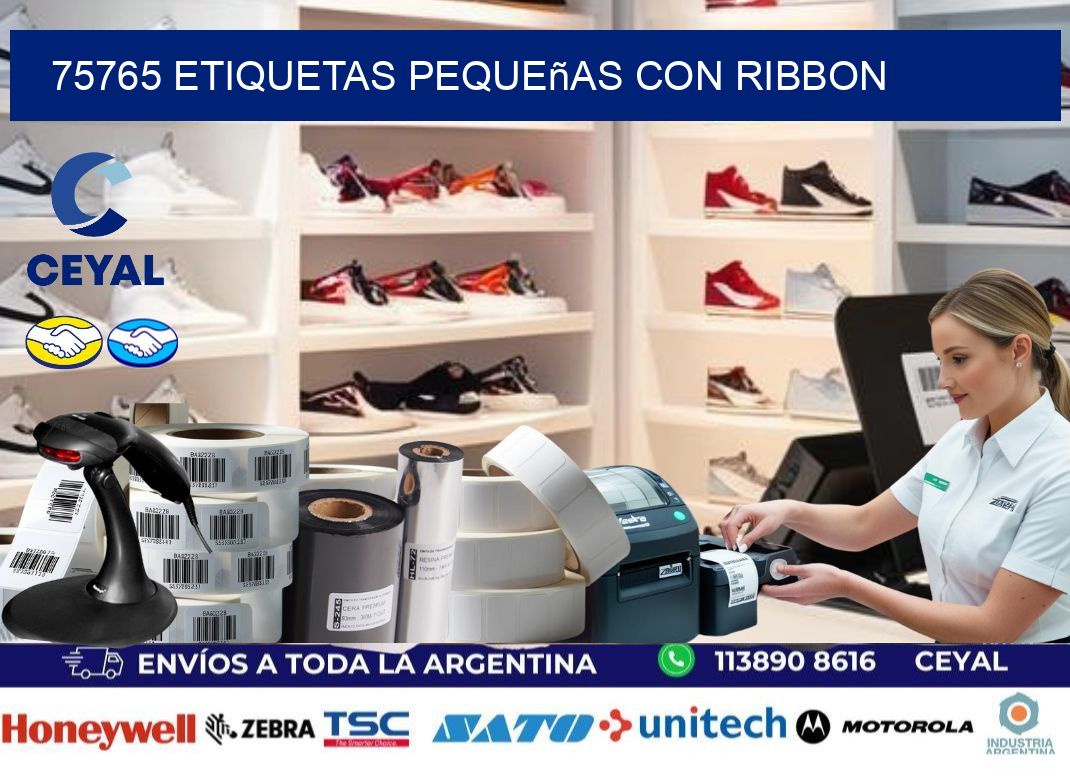 75765 etiquetas pequeñas con ribbon