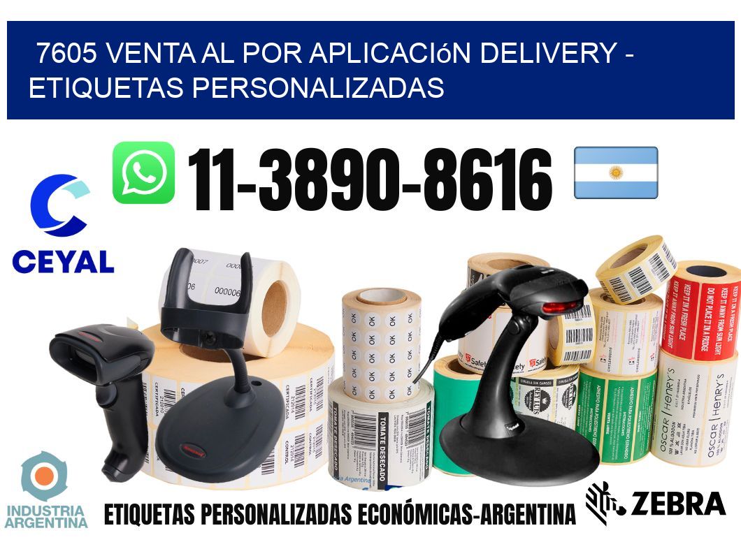 7605 Venta al Por Aplicación delivery - Etiquetas Personalizadas
