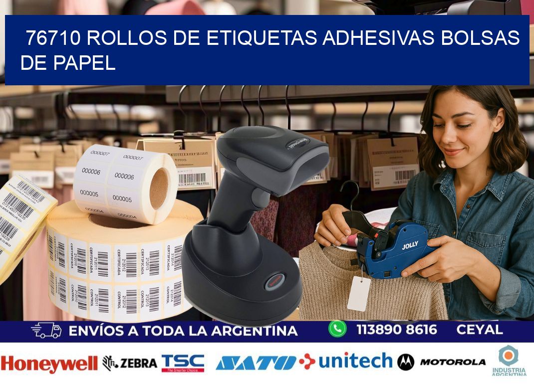 76710 rollos de etiquetas adhesivas bolsas de papel