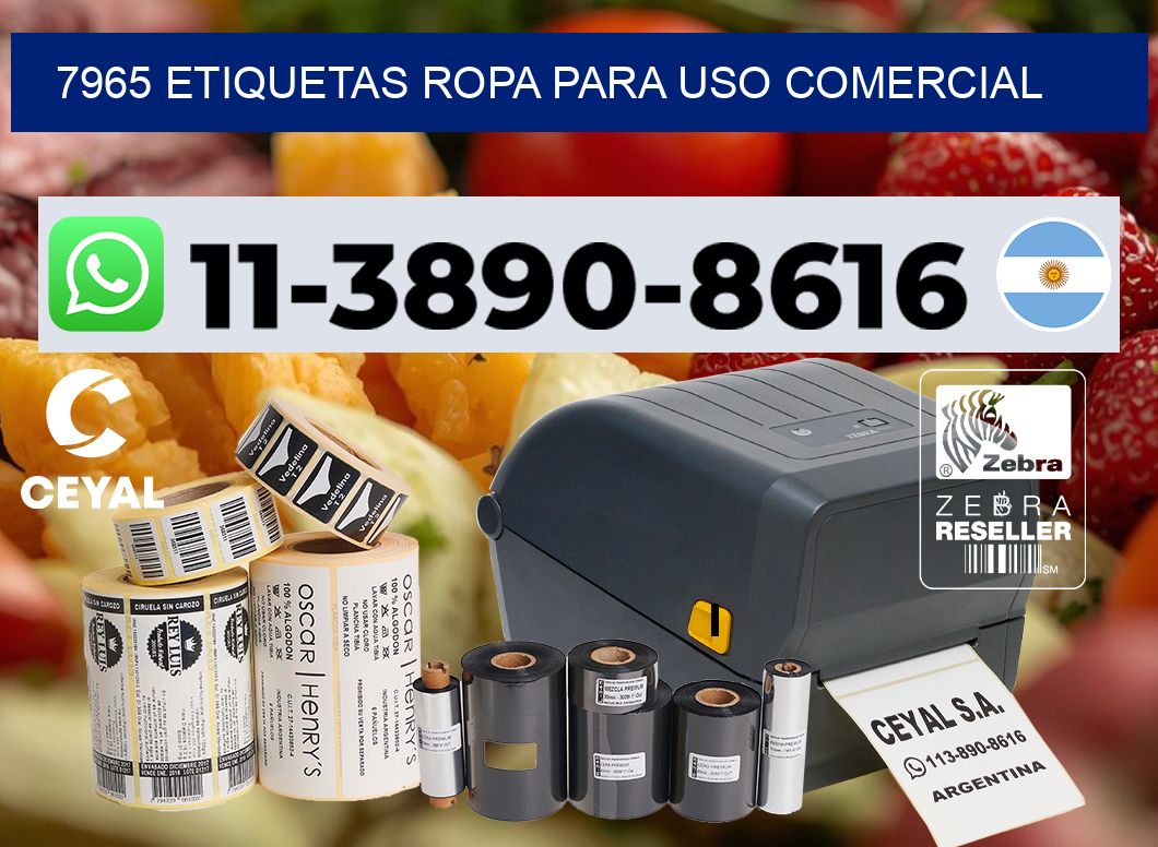 7965 Etiquetas ropa para uso comercial