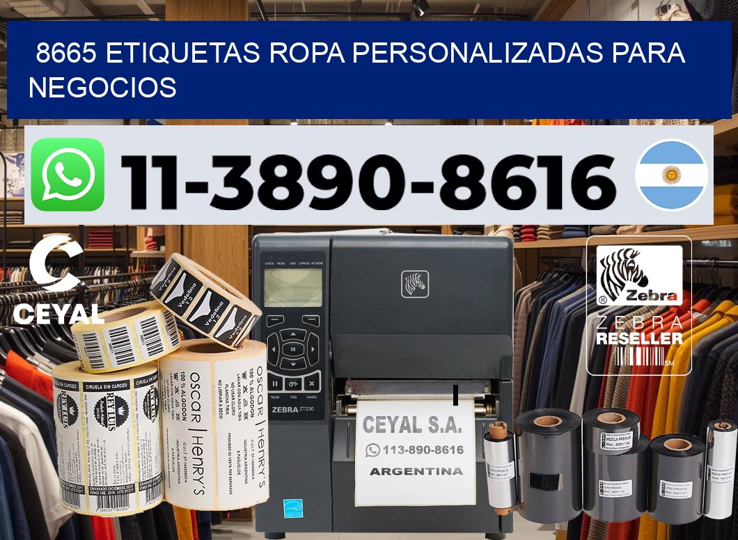 8665 Etiquetas ropa personalizadas para negocios