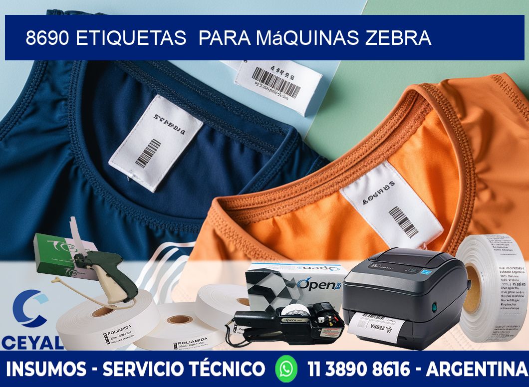 8690 etiquetas  para máquinas Zebra