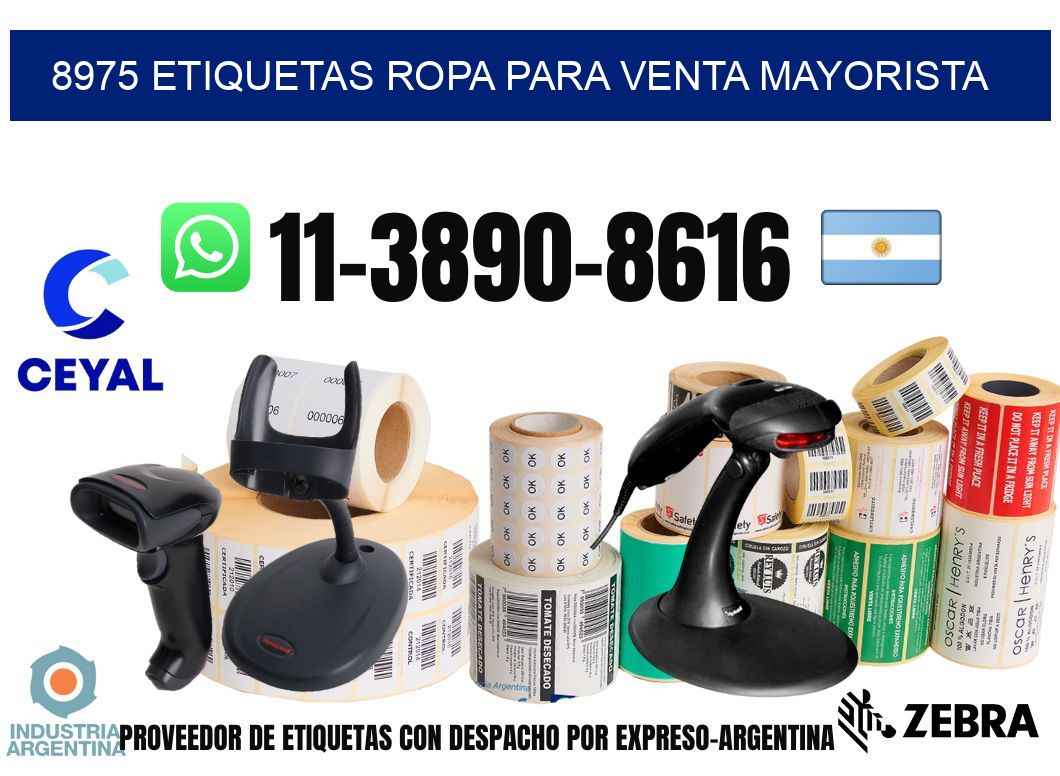 8975 Etiquetas ropa para venta mayorista