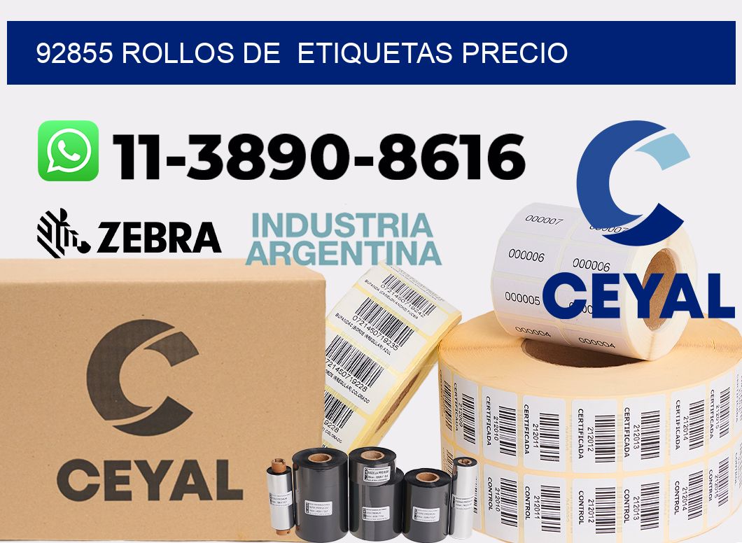 92855 rollos de  etiquetas precio