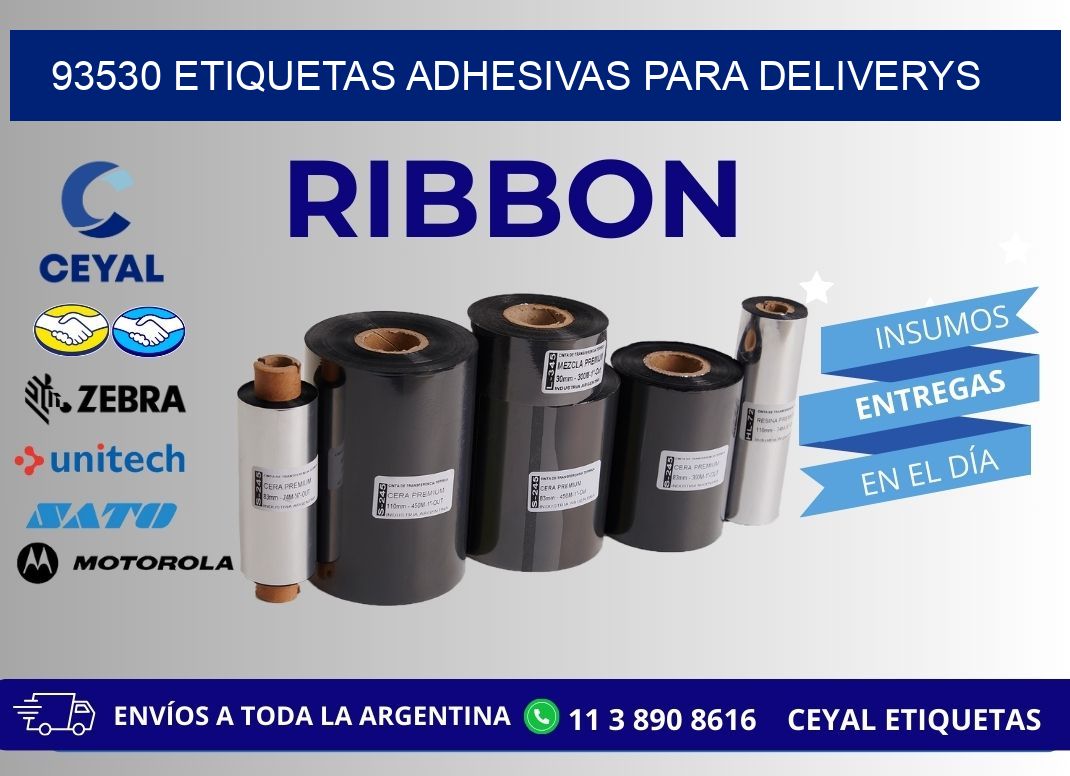 93530 etiquetas adhesivas para deliverys