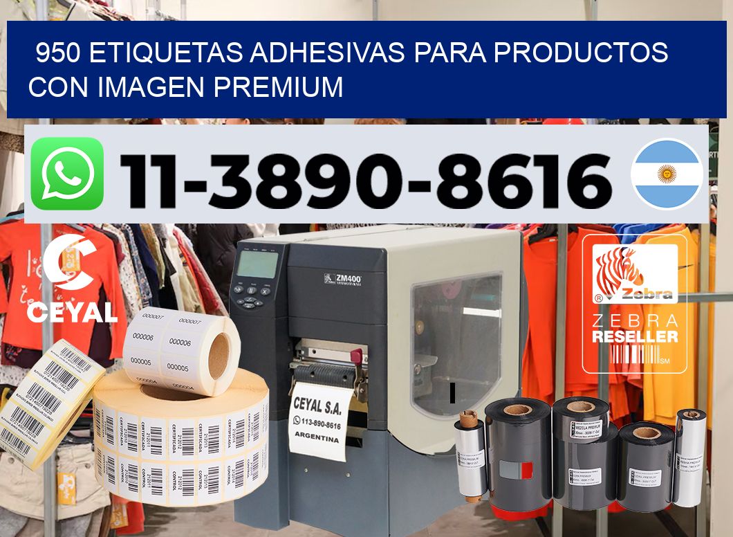 950 Etiquetas adhesivas para productos con imagen premium
