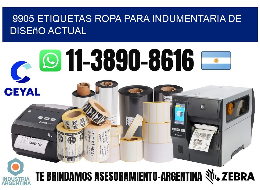 9905 Etiquetas ropa para indumentaria de diseño actual