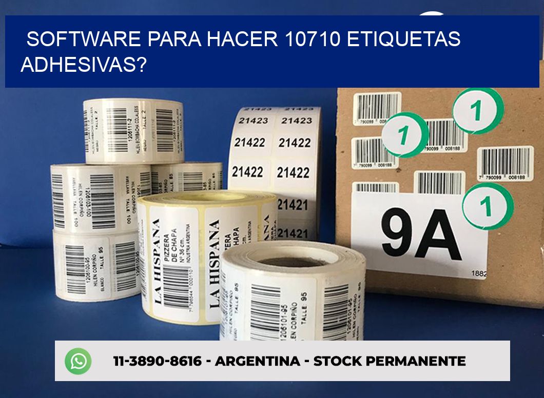Software para hacer 10710 etiquetas adhesivas?
