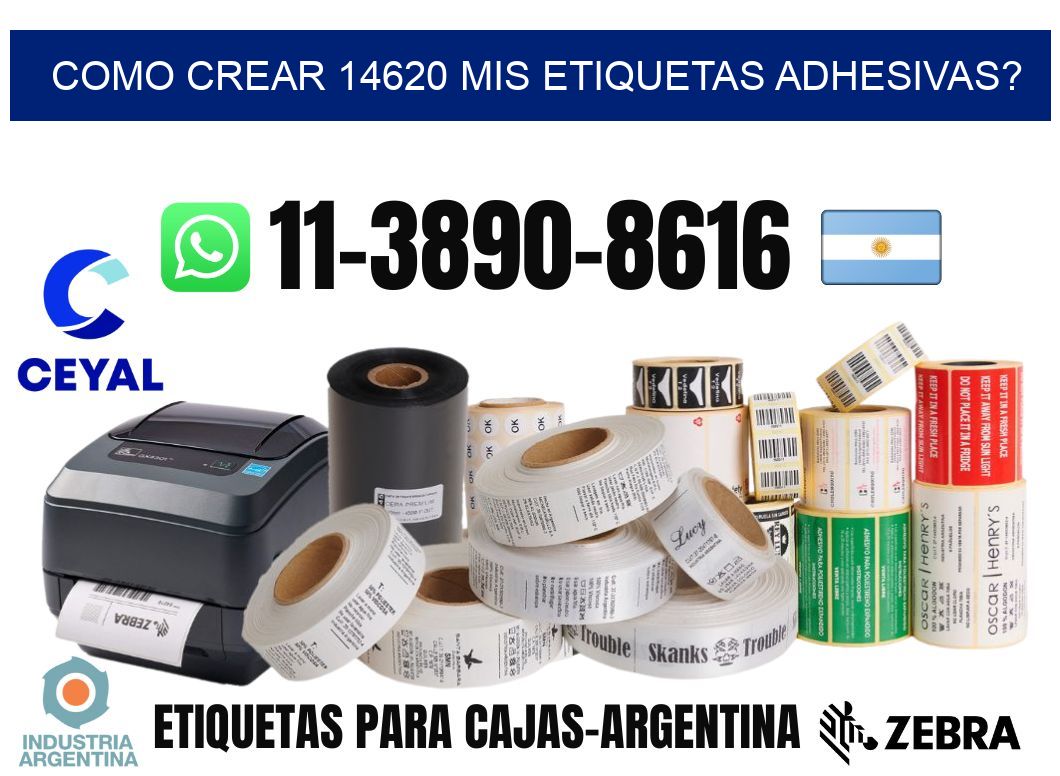 como crear 14620 mis etiquetas adhesivas?