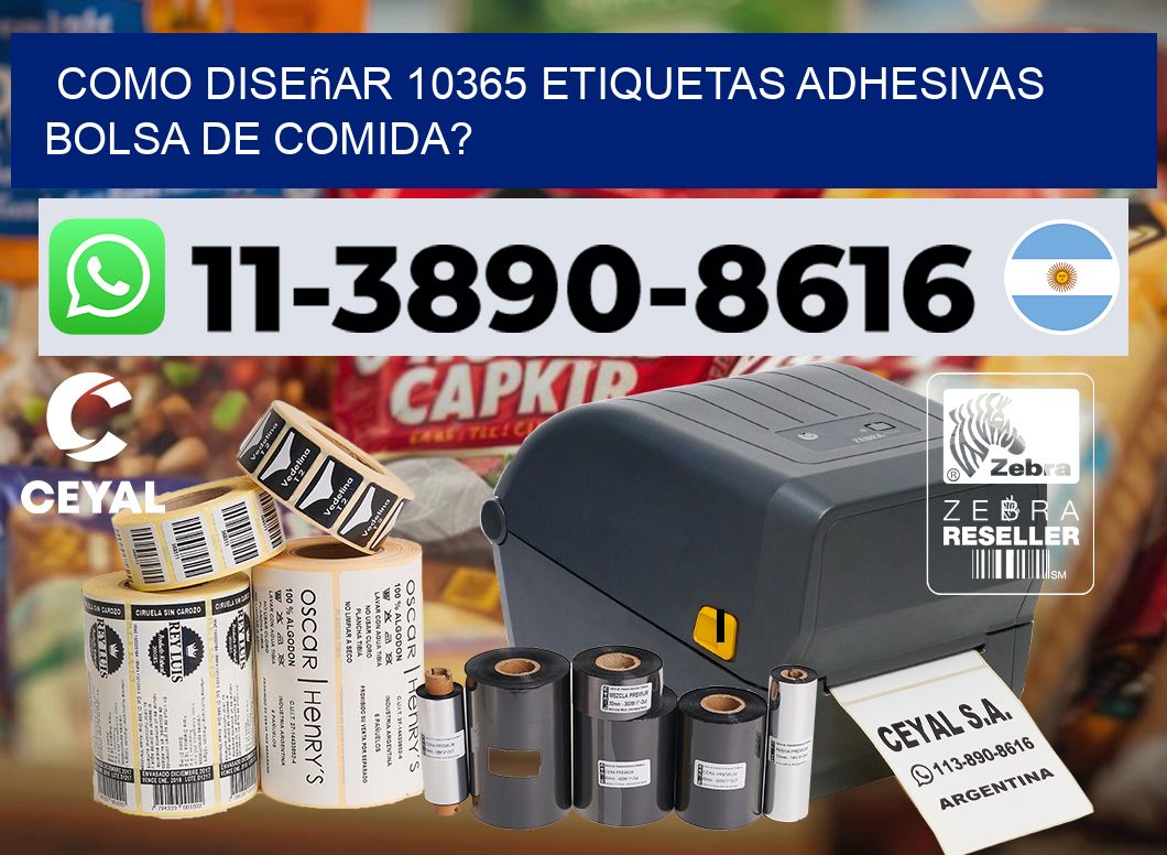 como diseñar 10365 etiquetas adhesivas bolsa de comida?