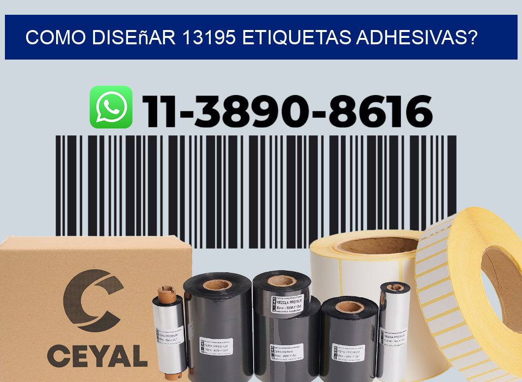 como diseñar 13195 etiquetas adhesivas?