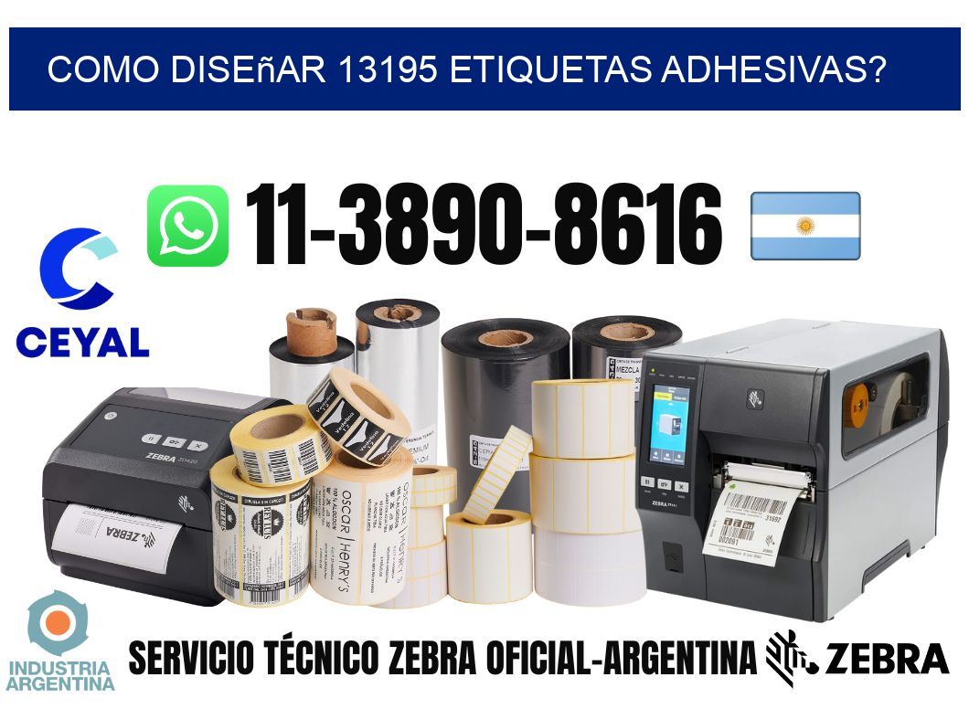 como diseñar 13195 etiquetas adhesivas?