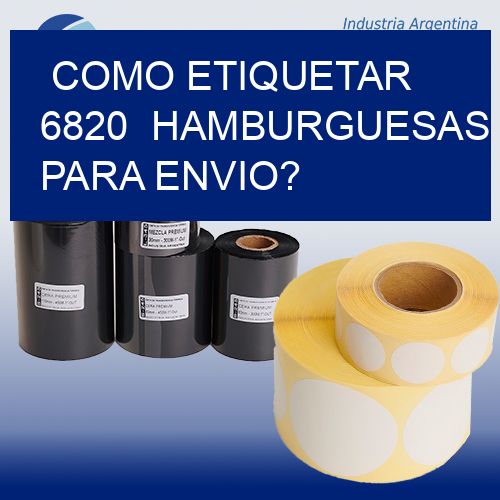como etiquetar 6820 hamburguesas para envio?