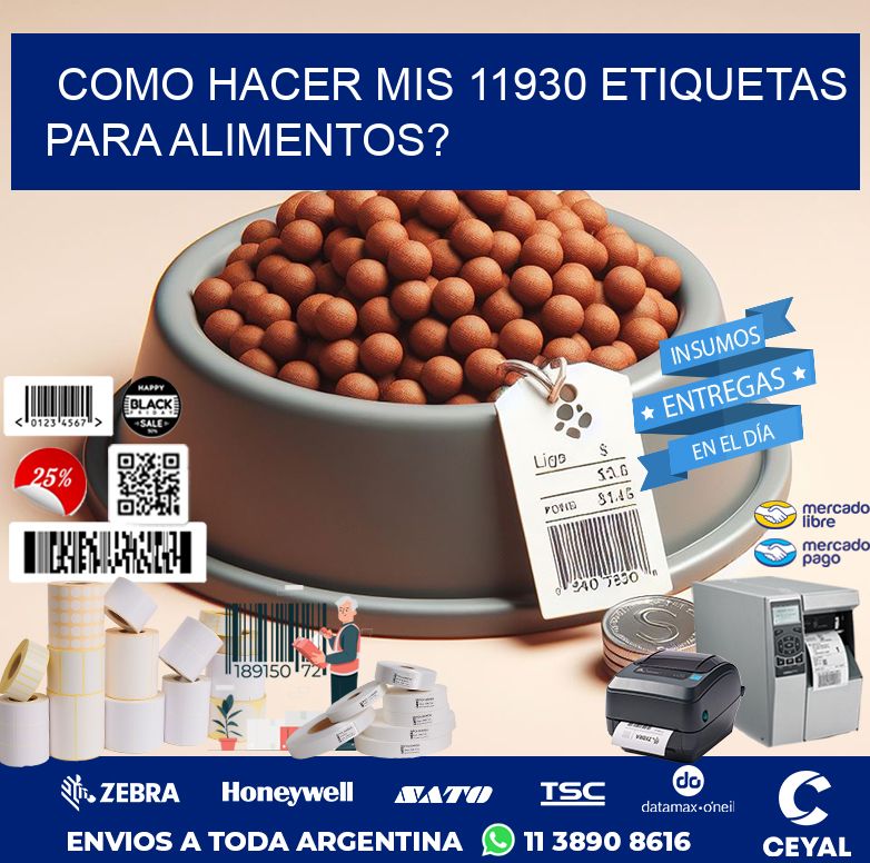 como hacer mis 11930 etiquetas para alimentos?