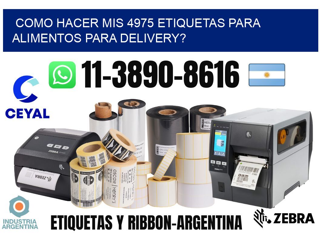 como hacer mis 4975 etiquetas para alimentos para delivery?