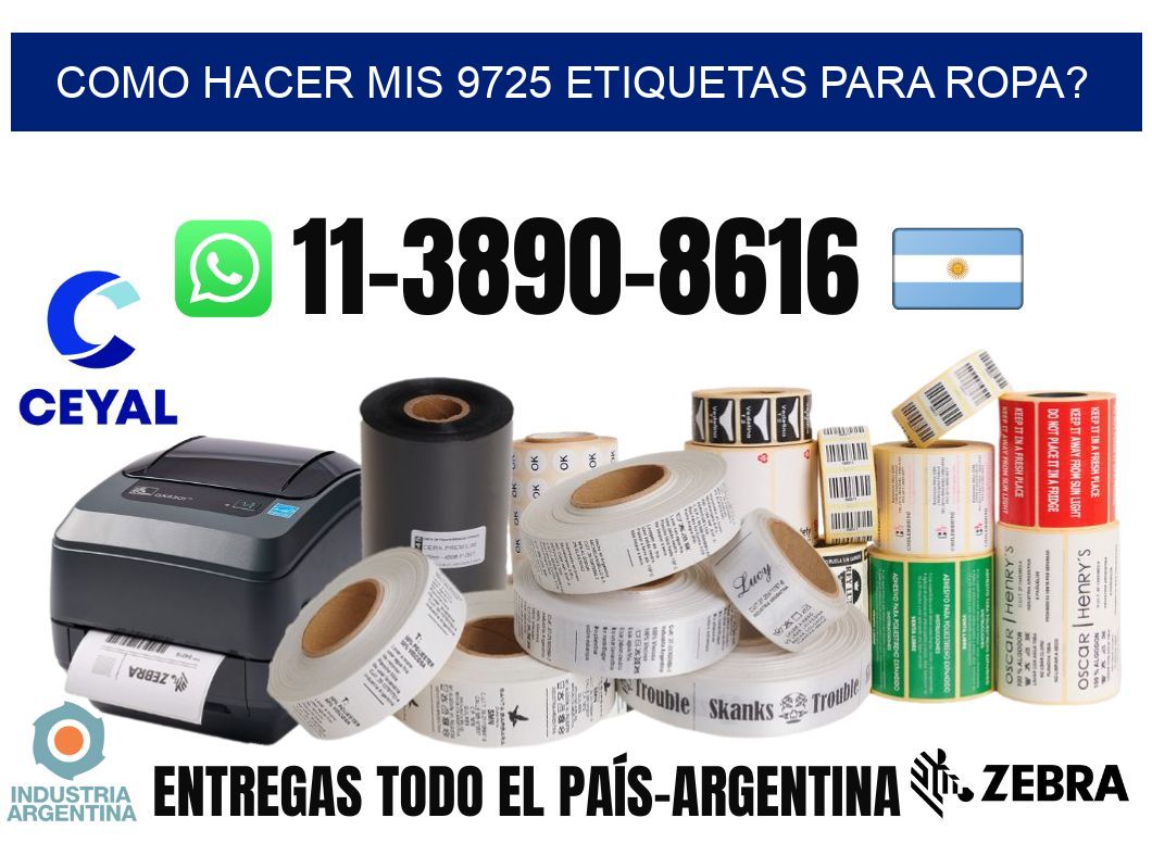 como hacer mis 9725 etiquetas para ropa?