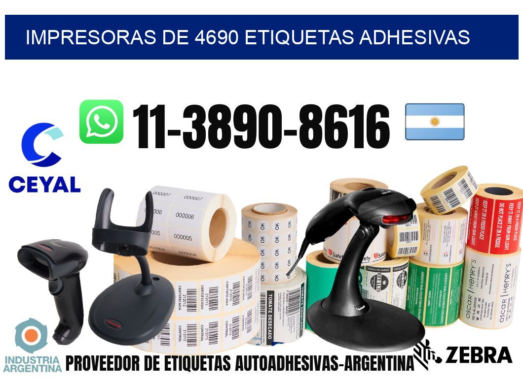 impresoras de 4690 etiquetas adhesivas