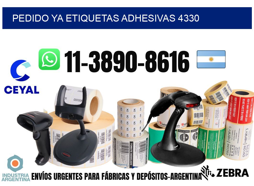 pedido ya etiquetas adhesivas 4330