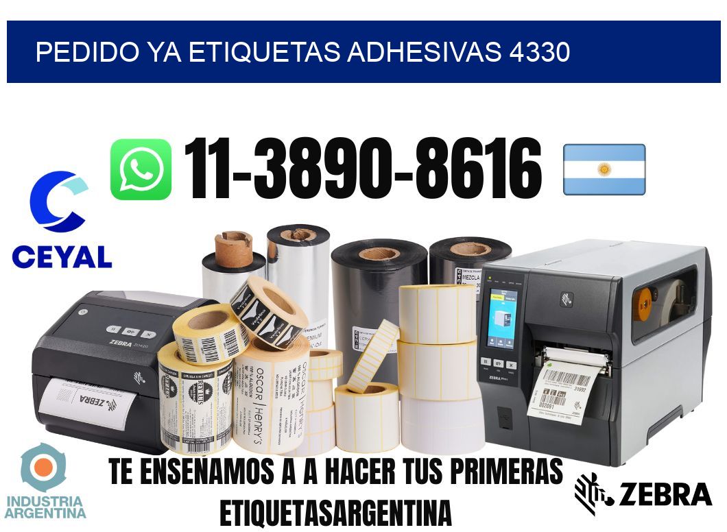 pedido ya etiquetas adhesivas 4330